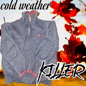 ‼️ Kid's Timberland turtleneck quarter zip sweater. 100% WOOL